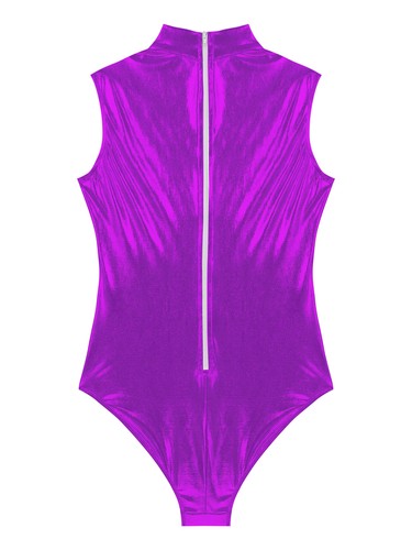 Mujer Cuero Metálico Body de una Pieza Nadar Baile Leotardo Prendas para club nocturno Ropa de baile - Imagen 48 de 100