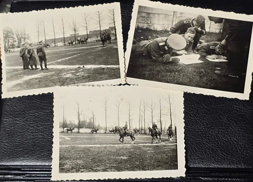 WEHRMACHT CAVALRY PARADE GATHERING HORSES WW2 WWII German Military photo