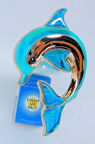 BATH & BODY WORKS TURQUOISE DOLPHIN WALLFLOWERS FRAGRANCE PLUG IN NIGHT LIGHT! - Picture 5 of 12