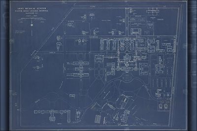 Poster, Many Sizes; Map Of Walter Reed General Hospital, Washington, D.C., Post