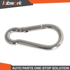 Labwork 440 Lbs Spring Snap Hook Carabiner Clips 304 Stainless Steel, Set Of 6