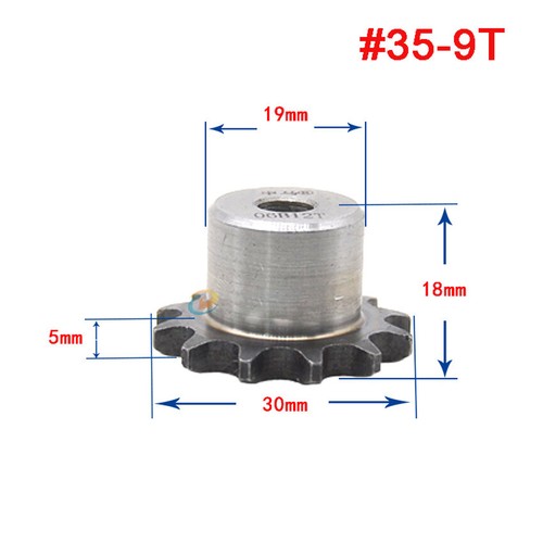 06B 9-60T Roller Chain Sprockets #35 With Step Drive Sprocket Pitch 3/8" 9.525mm - Picture 5 of 50