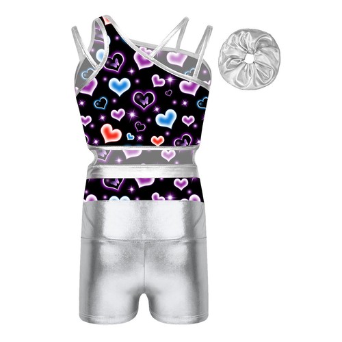 Kids Girl's Leotard With Bottoms Set Jogging Overalls Running Dance Outfit Yoga - Picture 15 of 49