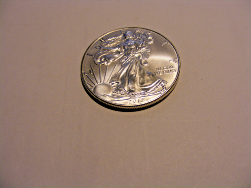MINT BRILLANT UNCIRCULATED 2012 American 1 oz Fine Silver Eagle in SLEEVE #9594