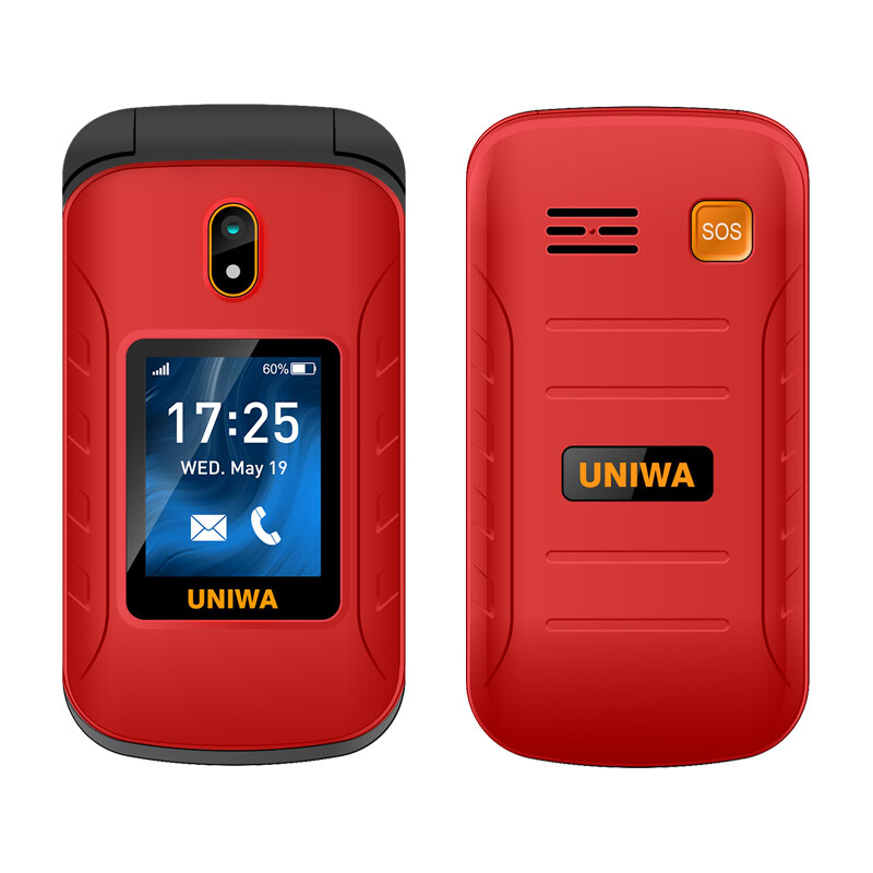 UNIWA V909T 4G Flip Phone 2.8 Double Screen Clamshell Cellphone