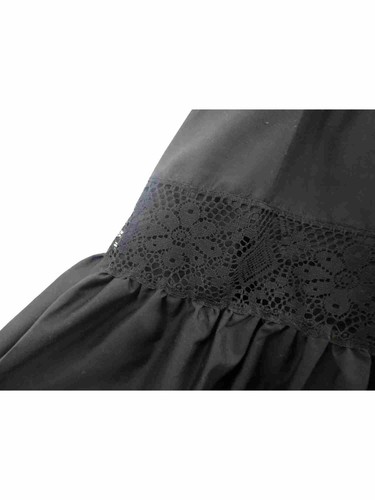 Women's Cotton Skirt with Lace Accents – 32-Inch Length, Choose Your Color - Picture 13 of 56
