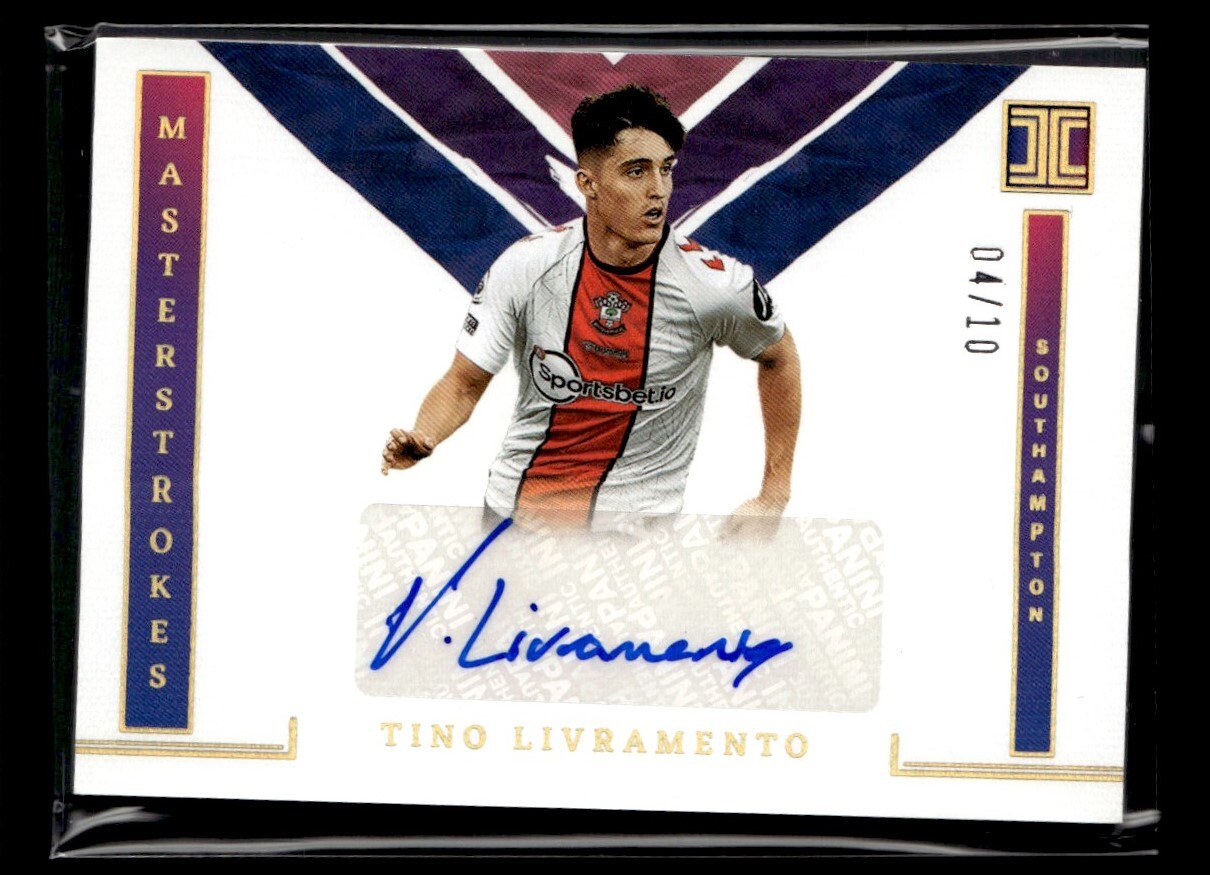 2022 Panini Impeccable Premier League Masterstrokes Gold Tino Livramento (SB)