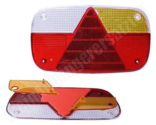 Aspöck - Vetro trasparente di ricambio per Multipoint 3 per le luci posterior...