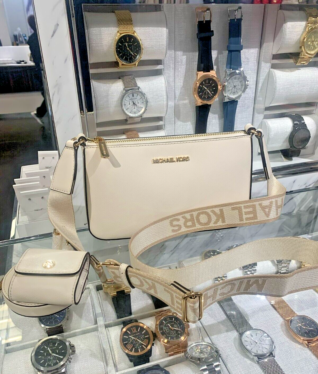  ◆ベルテッド スモール ショルダーバッグIvory MICHAEL KORS｜REED センタージップ ベルテッド サッチェル