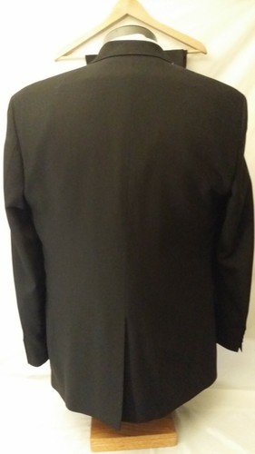 Hugo Boss Black 100% Wool Rossellini Three Button Flat Front Suit 42R 34 x 31.5  - Picture 3 of 9