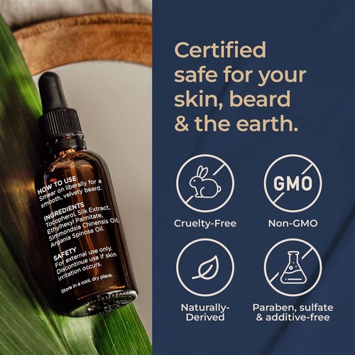 Beard Growth Oil for Men - Gya Labs Sandalwood Oil with Argan & Jojoba 100% Pure - 第 6/6 張圖片