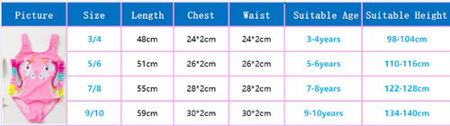 NEW Unicorn Girls Pink Ruffle Swimsuit Bathing Suit  - Bild 5 von 5