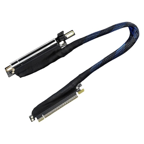 PCIe 5.0 Compatible GPU Extension Cord 270 Degree Right Angle Routing Braided - Photo 4/12