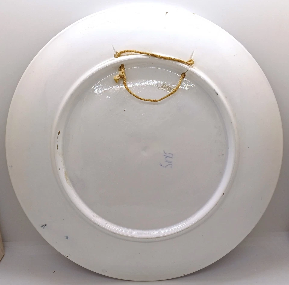 Large Blue and White Display Plate with Dutch Scene - 32cm diameter - Image 2 of 3