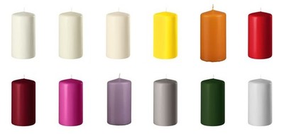 Wenzel Stumpenkerze - Safe Candle - 120 x 60 mm - Farbwahl