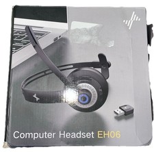 Wireless Computer Headset with microphone EH06 No Dongle Or Cable