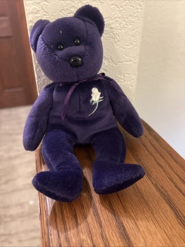 VTG 1997 Limited Edition TY Beanie Baby Princess Diana  Memorabilia Purple Bear