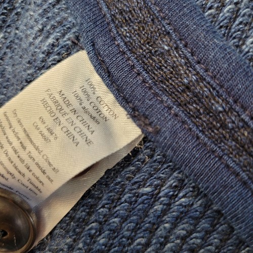 Faherty Inlet navy blue knit blazer jacket coastal preppy - Picture 9 of 9