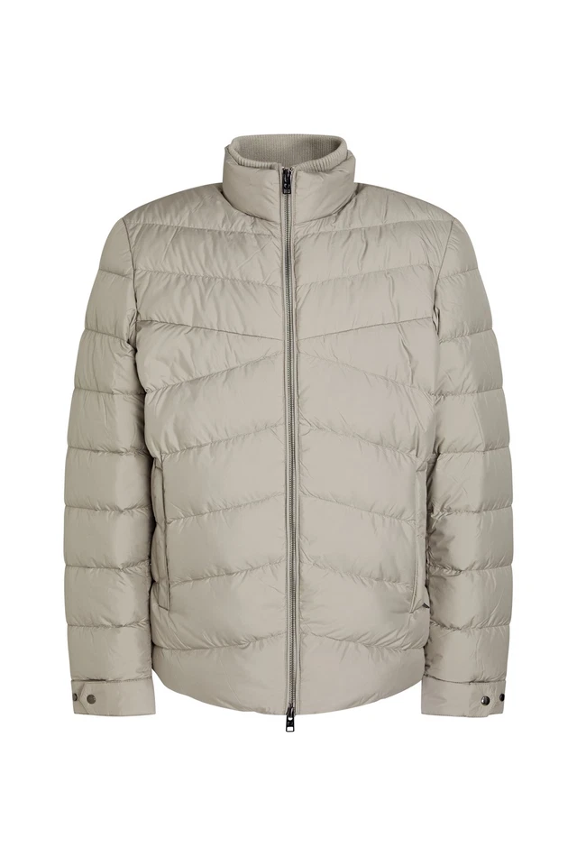 RRP€505 WOOLRICH Down Quilted Jacket Size S Grey Medium Weight - Image 3 of 4