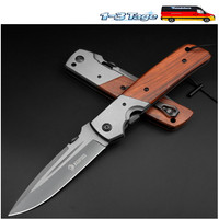 Nedfoss DA52 Klappmesser 28Cm Liner Lock Holzgriff Outdoor Survival