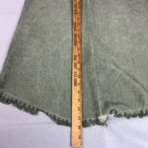 Umgee Camisa Manga Corta Vestido Flecos Parte Inferior Mujer S Rayón Nylon Verde Bolsillo - Imagen 7 de 8