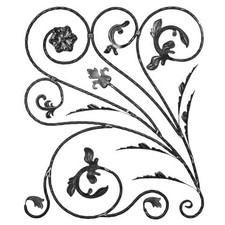 Ornement en fer forgé fer forgé 880x750mm grille pour garde-corps 13.105