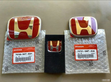 3pcs Red Front Rear Steering Badge Emblem For 2008-2013 Hondaaccord Sedan Lx 3pcs Red Front Rear Steering Badge Emblem For 2008-2013 Hondaaccord Sedan Lx