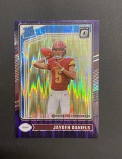 2024 Panini Optic - Rated Rookie Jayden Daniels #248 Purple Shock Prizm (RC)