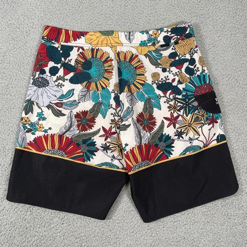 Vissla Board Shorts Mens 31 Floral Paisley Hybrid Beach Swim Skate Art 8" Inseam - Picture 5 of 8