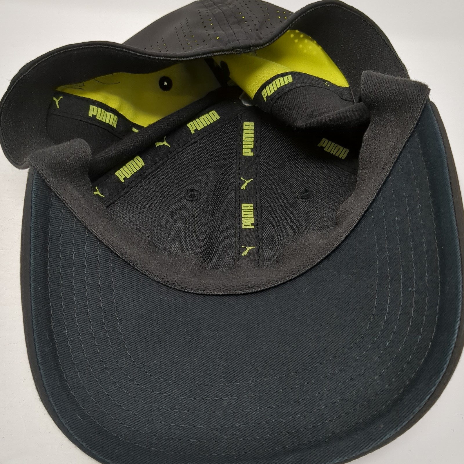 Puma Logo Fitted Baseball Hat Solid Black One Siz… - image 7