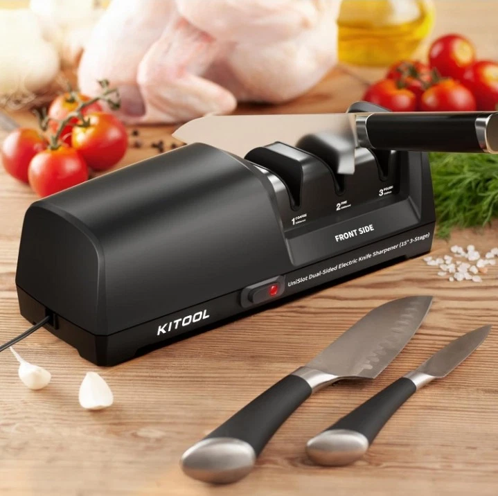 Dual-Sided Electric Knife Sharpener w/ Diamond Abrasives&Precision Guides....196
Opens in a new wind