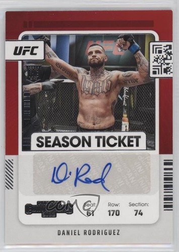 2022 Chronicles UFC Contenders Rookie Season Ticket Daniel Rodriguez Auto RC