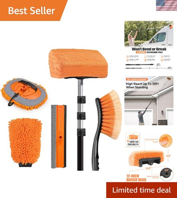 #ad Ultimate RV and Truck Wash Set with Soft Bristle Scrubber amp; Telescoping Pole $102.14