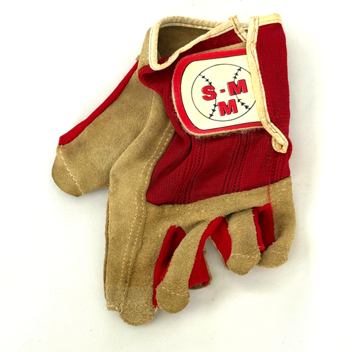 VINTAGE 80s STAN-MILL MITT SINGLE FINGERLESS LEATHER BASEBALL GLOVE PADDED JR - Picture 15 of 16