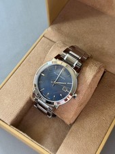 Burberry BU9031 Blue Check Dial Stainless Steel 38 mm Unisex Watch