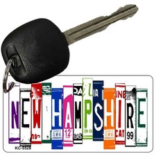 NEW HAMPSHIRE LICENSE PLATE ART Aluminum Metal Keychain ~ BUY 2 GET 1 FREE!