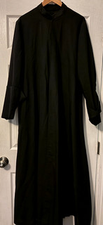 VINTAGE CATHOLIC PRIESTS BLACK CASSOCK 60"
