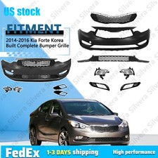 Complete Bumper Grille Set With Fog Lamp For 2014-16 Kia Forte Korea Built