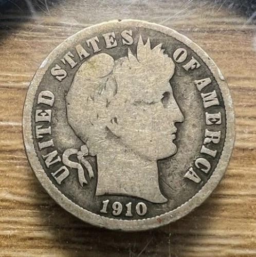 1910-P Barber Dime - Actual Silver Coin Shown - Free Shipping & Tracking INV#625