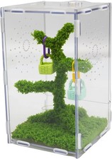 Jumping Spider Enclosure Kit with Acrylic Habitat, Feeding Tongs Decor Kit-1