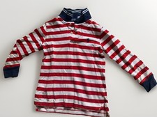 Polo Ralph Lauren Shirt Kids Red/white Striped Long Sleeve Cotton Size 4/4T