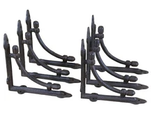 6 Medium Cast Iron Shelf Brackets Corbels 6 1/2" x 6 1/2"