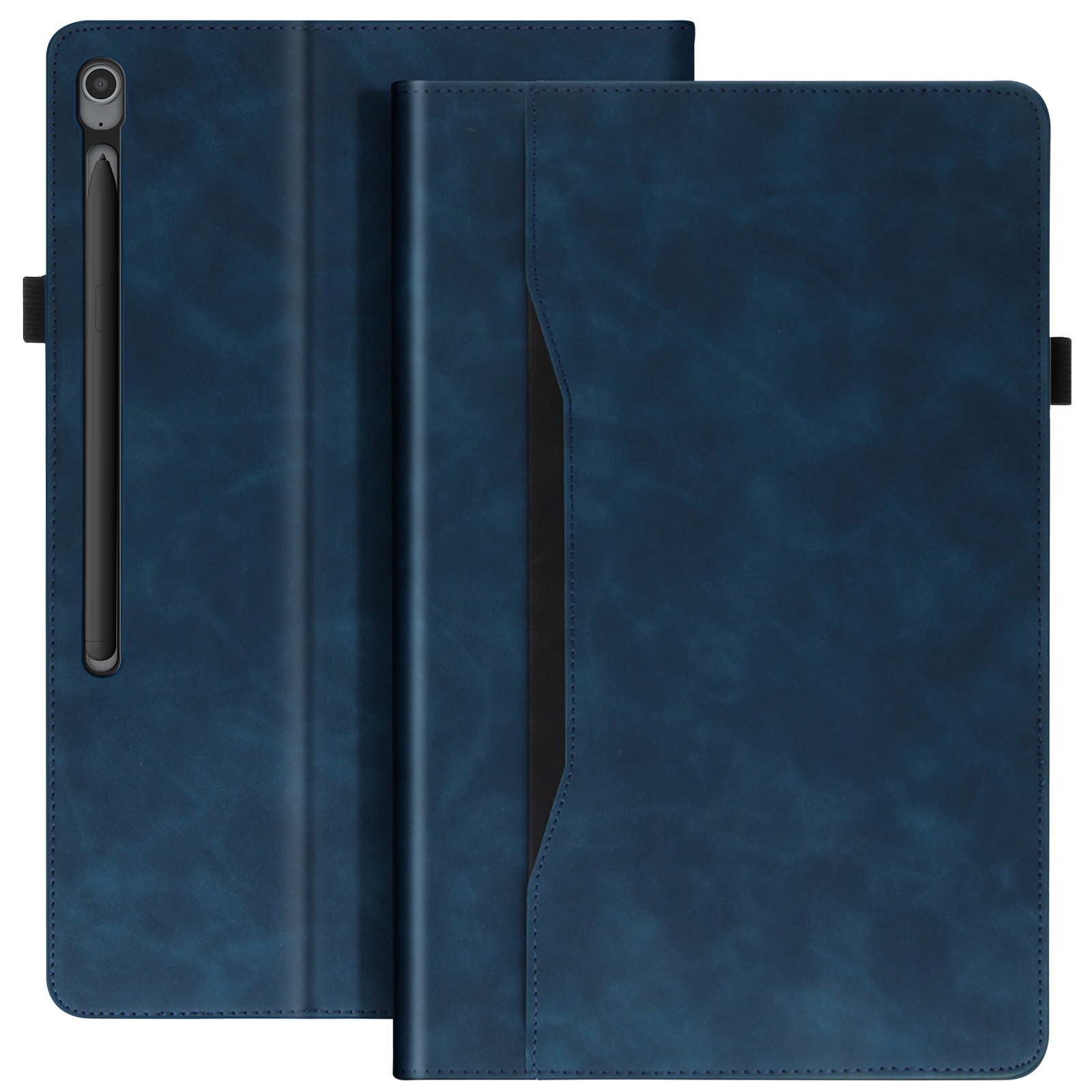 Funda Tab S10 FE+ Avizar housse portefeuille bleu nuit avec support de visionnage
