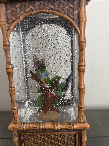 Cracker Barrel Store Glitter Globe Light Up Peacock Lantern Humming Bird - Picture 2 of 14