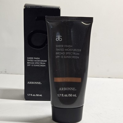 Arbonne Sheer Finish Tinted Moisturizer Beoad Spectrum Dark 1.7oz SPF 15