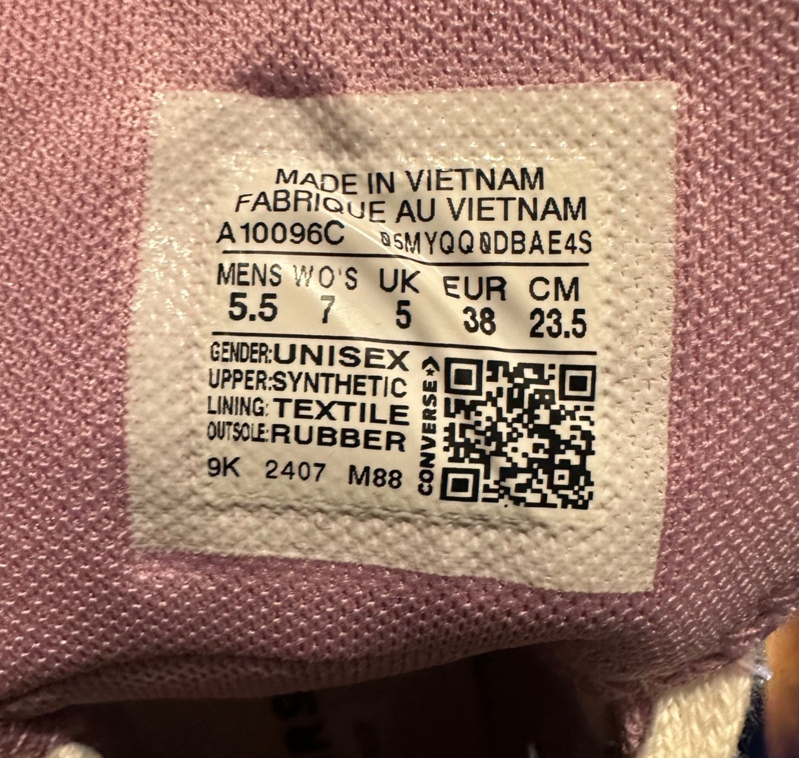 ⭐Converse Run Star Hike Hi 7 Women Shoes Sneaker Purple Glitter Sneakers A10096C thumbnail 12