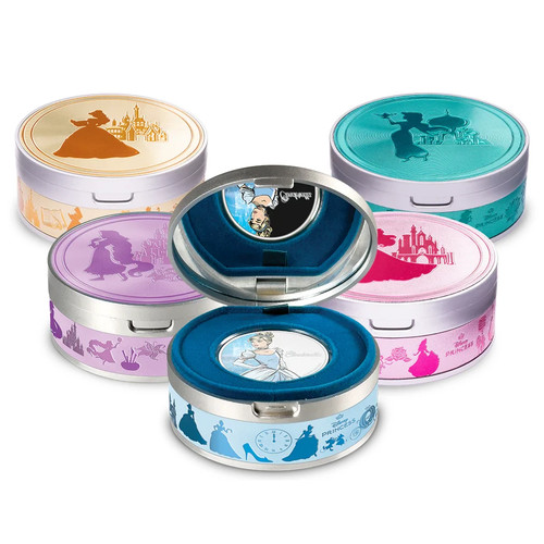 Princesa Disney 2025 - Juego completo de monedas de plata de prueba de 5x 1 oz - Imagen 3 de 3