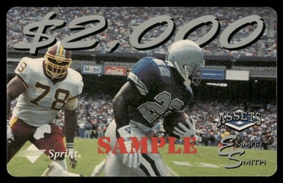 1994 Classic Assets Series II Sample Calling Card Emmitt Smith VS9-1