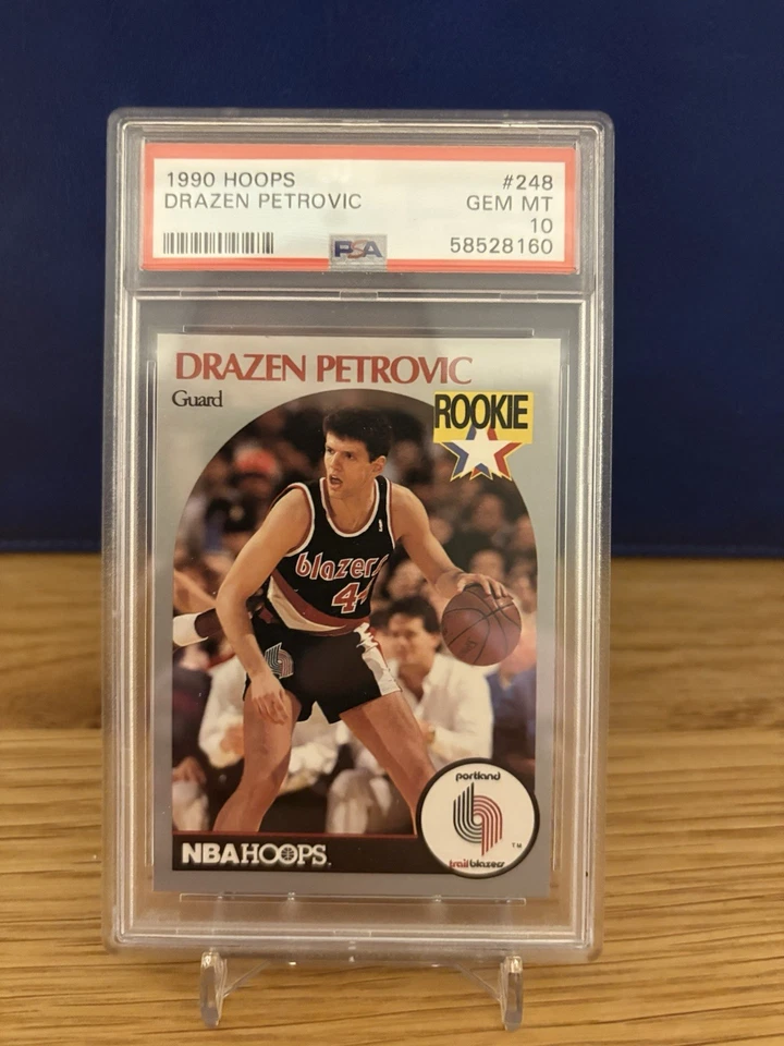 DRAZEN PETROVIC 1990 SKYBOX #237 ROOKIE RC PSA 10 TRAIL BLAZERS NBA BASKETBALL