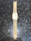 Vintage RARE Seiko 7N22-5091 Tank Gold Tone Rectangular Dial With Date Adjust
